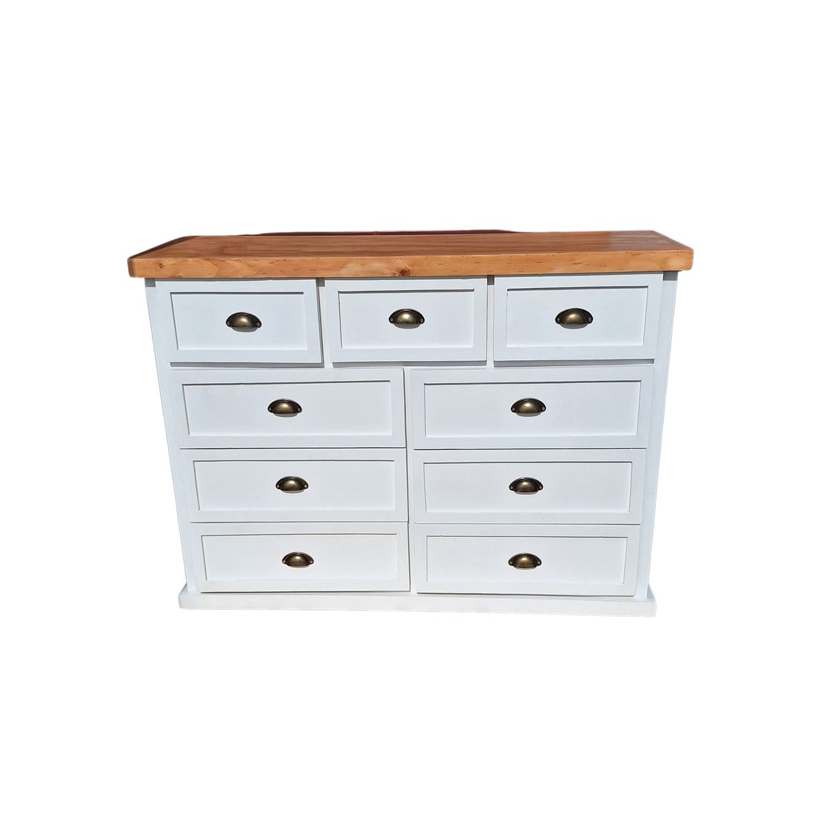 CASAHOGGAR - Cómoda Rustica Blanca Rojiza Terracina 120