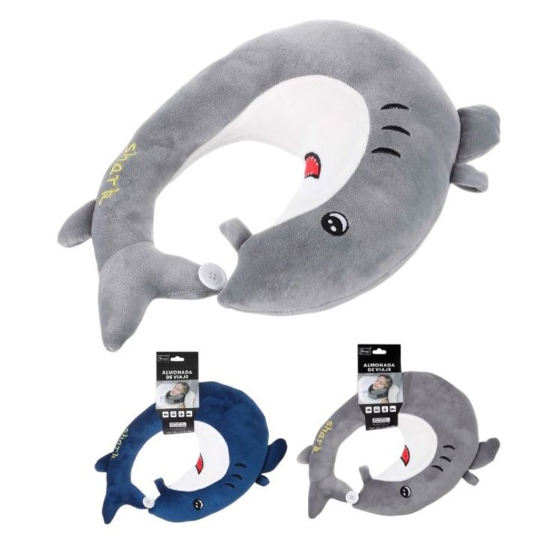 HOMEY - Almohada Cervical de Viaje Pack de 2 Modelo de Tiburon