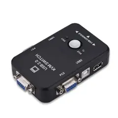 GENERICO - SWITCH KVM VGA, PARA 2 PC. PARA MOUSE, TECLADO, IMPRESORA