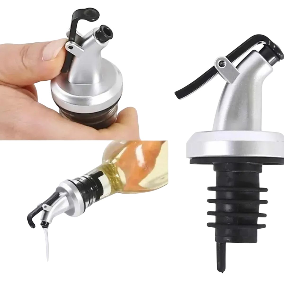 GENERICO - X2 Vertedor Dispensador De Aceitelicor Y Vino Tapa Botella