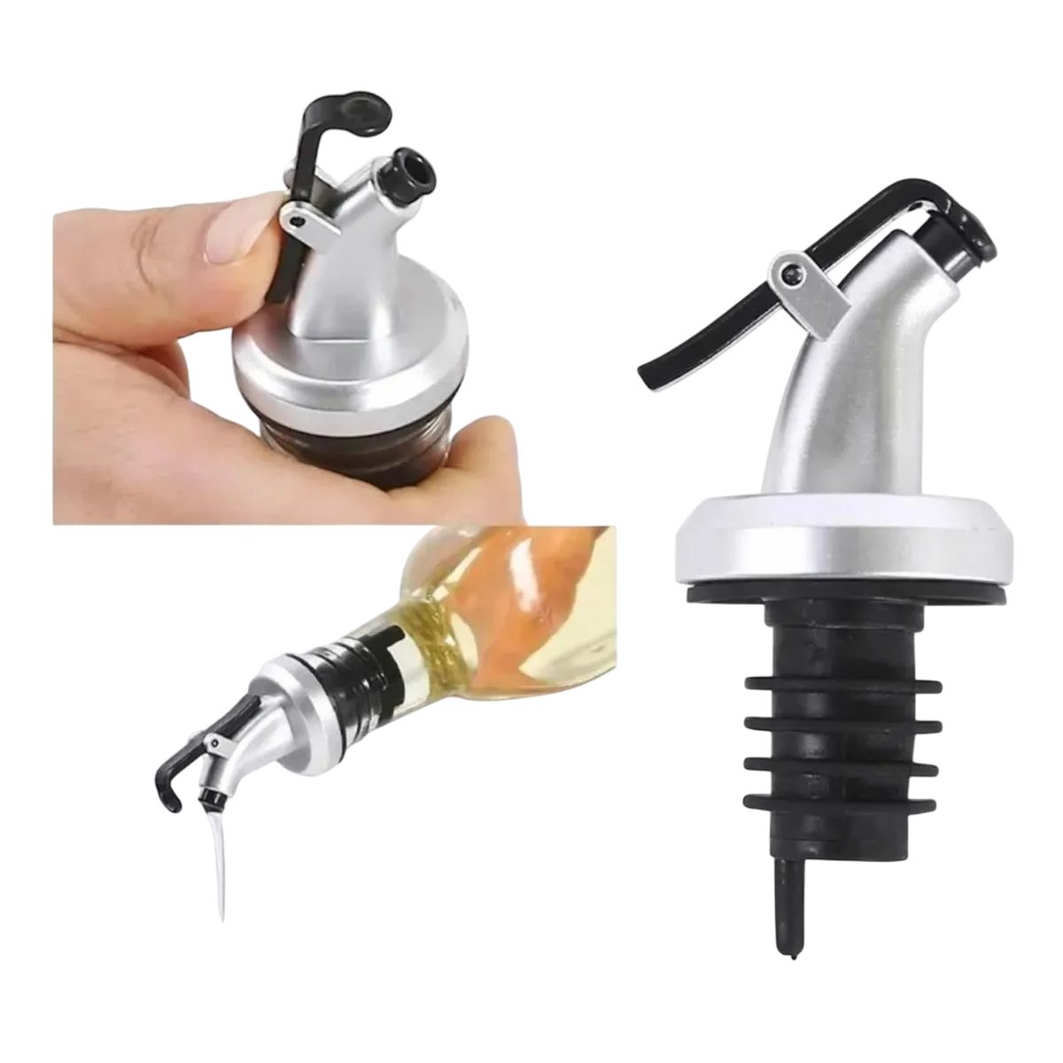 GENERICO - X2 Vertedor Dispensador De Aceitelicor Y Vino Tapa Botella