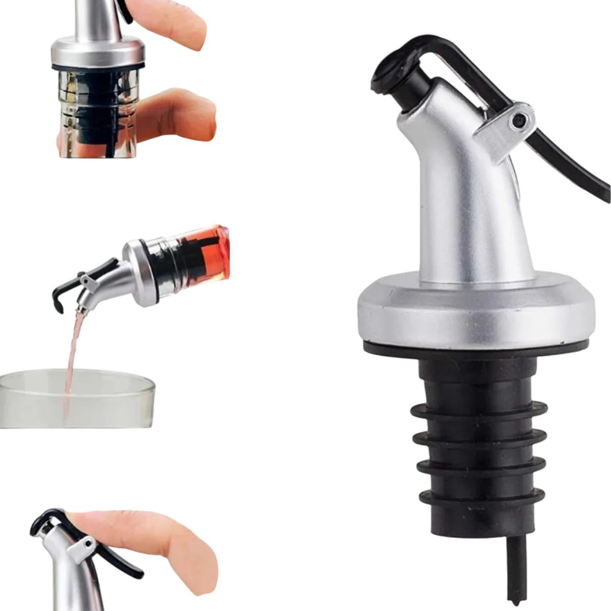 GENERICO - X2 Vertedor Dispensador De Aceitelicor Y Vino Tapa Botella