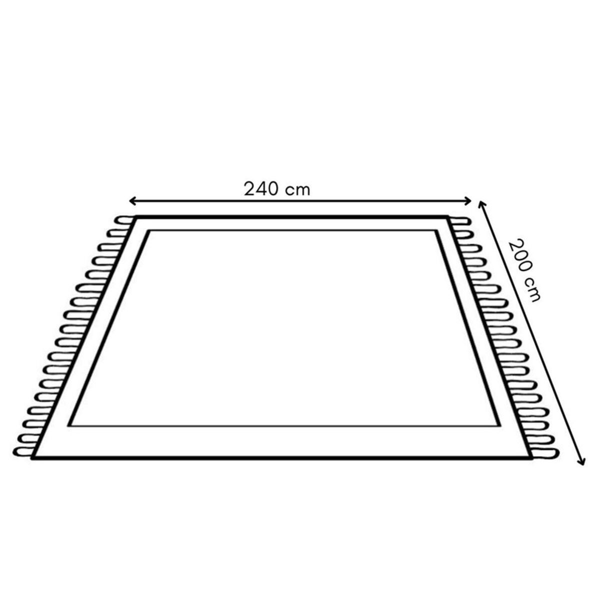 GENERICO - Alfombra Peluda Tipo Shaggy Para Living 200cmx240cm Gris Jaspeado