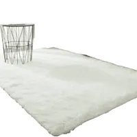 Alfombra Peluda Tipo Shaggy Para Living 200cmx240cm Blanco