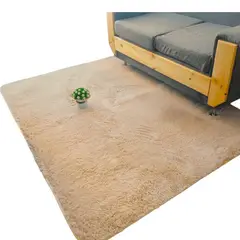 GENERICO - Alfombra Peluda Tipo Shaggy Para Living 200cmx240cm Beige