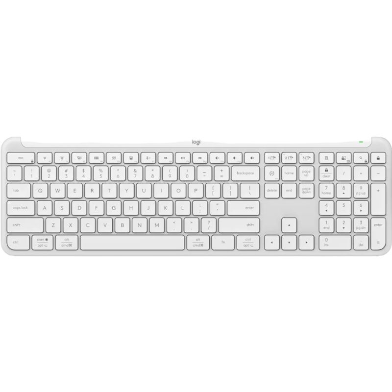 LOGITECH - Teclado Inalámbrico Logitech K950 Signature Slim Blanco 3 Dispositivos