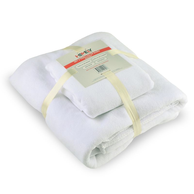 HOMELY - Toallas de Baño Algodon Absorbente Homely 350 Gsm Cuerpo Manos Set X2