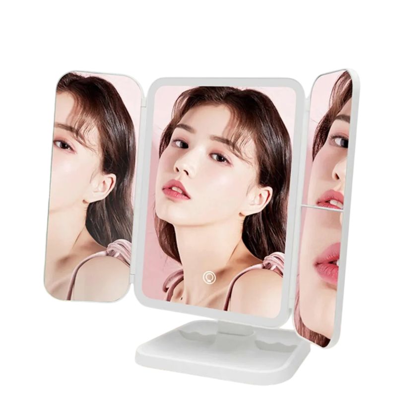 GENERICO - Espejo Con Luz Led Para Maquillaje Plegable