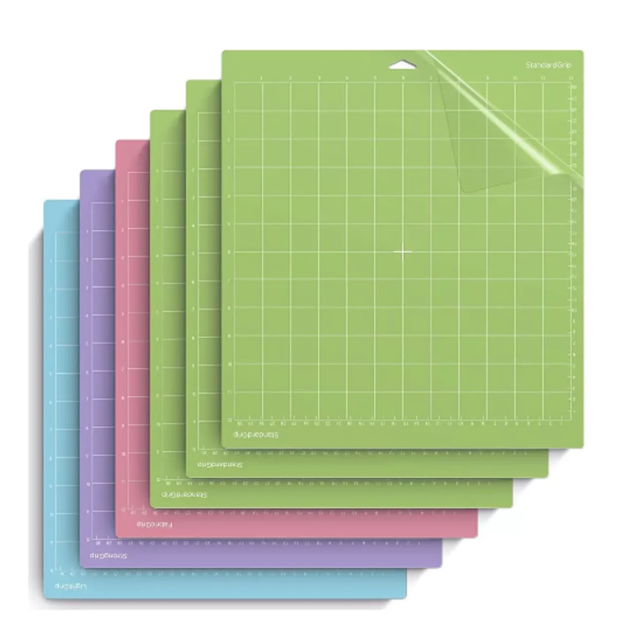 GENERICO - 6 Pzas Base De Corte Tapete Cricut Silhouette Cameo 30x30cm Multicolor