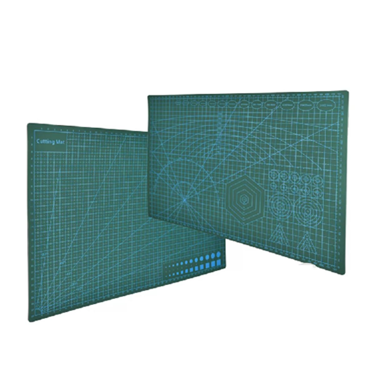 GENERICO - Base Tabla Tapete Para Corte 30x45 A3doble Vista Con Ángulos verde