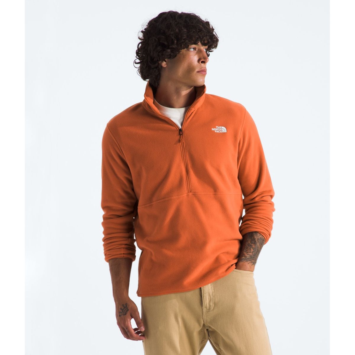 THE NORTH FACE - Polar Glacier ½ Zip Hombre Naranjo