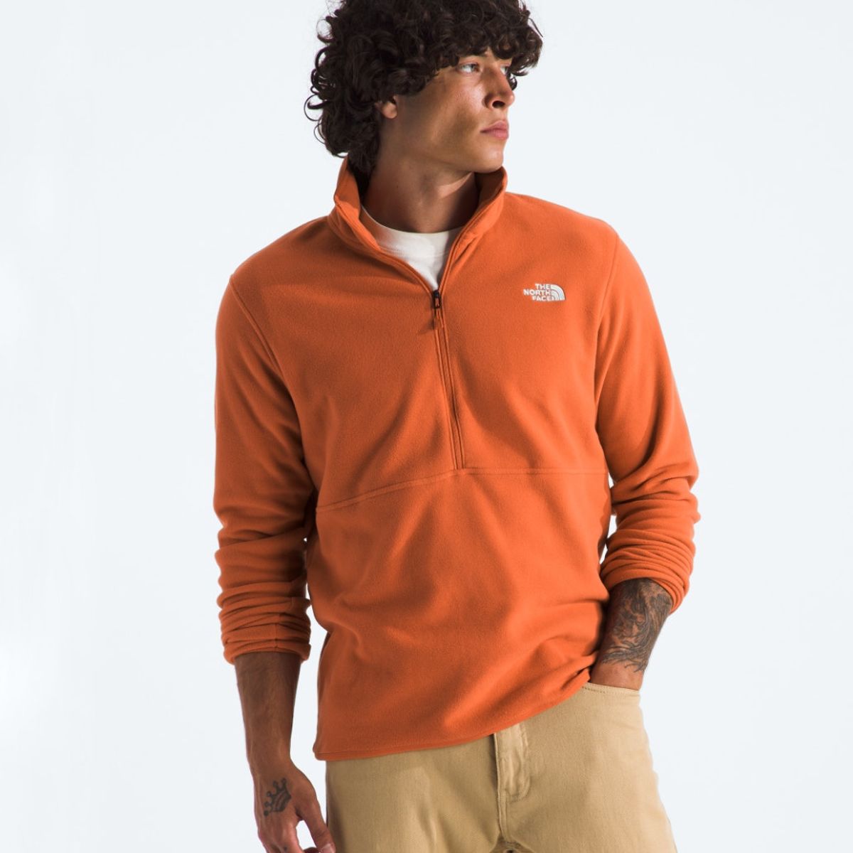 THE NORTH FACE - Polar Glacier ½ Zip Hombre Naranjo