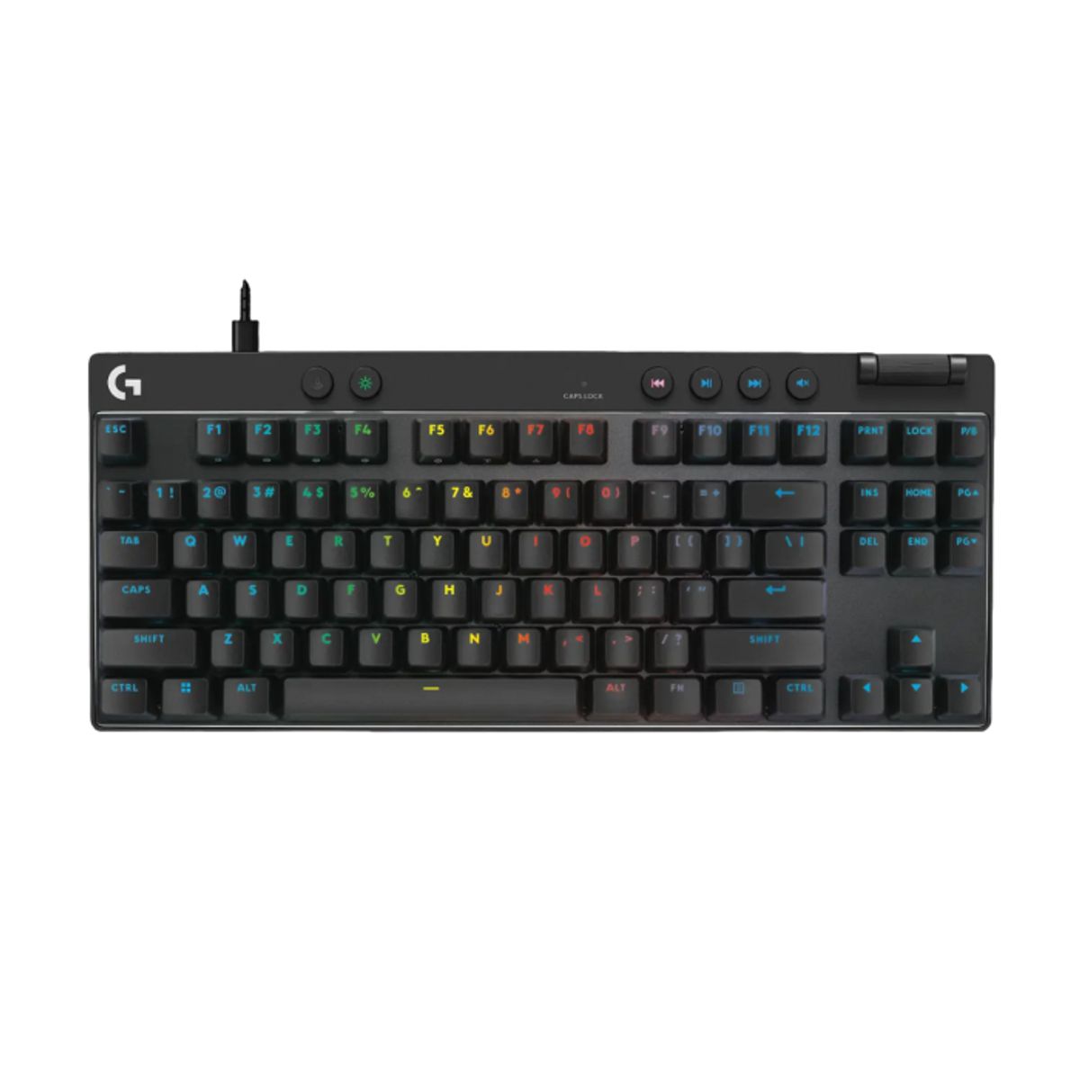 LOGITECH - Logitech G PRO X TKL RAPID, Teclado Gamer Mecánico, USB-C, LIGHTSYNC RGB, Actuación Ajustable, Negro