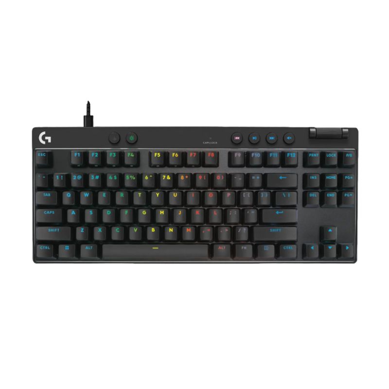 LOGITECH - Teclado Gamer Mecánico Logitech G PRO X TKL Rapid USB-C RGB Negro