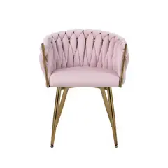 HABITA2 CHILE - Sitial poltrona Queen Rosa patas doradas