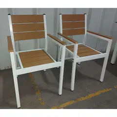 GENERICO - Silla para Exteriores Pack x2 Terrazas resiste agua y sol Marrón