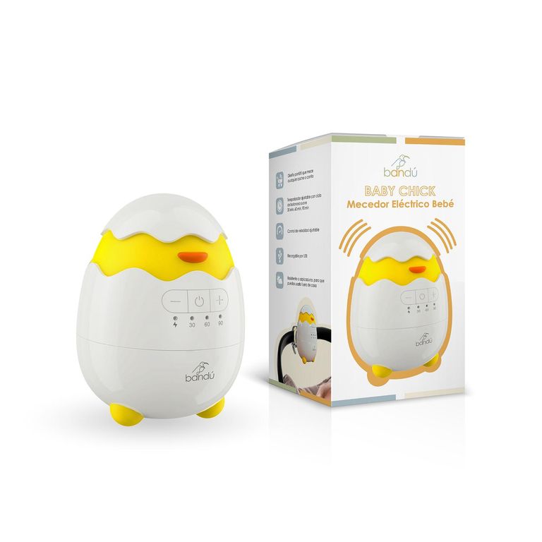 Mecedor Electrico Coche Recargable Bebe Baby Chick Bandu