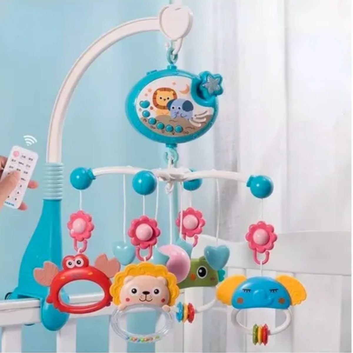 CRUSEC - Movil Giratorio 360 Musical Relajante Para Cuna Bebés