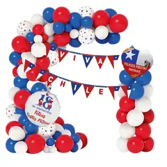 GENERICO - Set Decoración Globos Viva Chile Fiestas Patrias Decoración