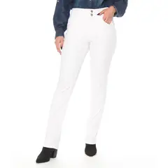 WADOS - PANTALON RECTO TIRO ALTO PRETINA MEDIA 2 BOTONES PUSH UP