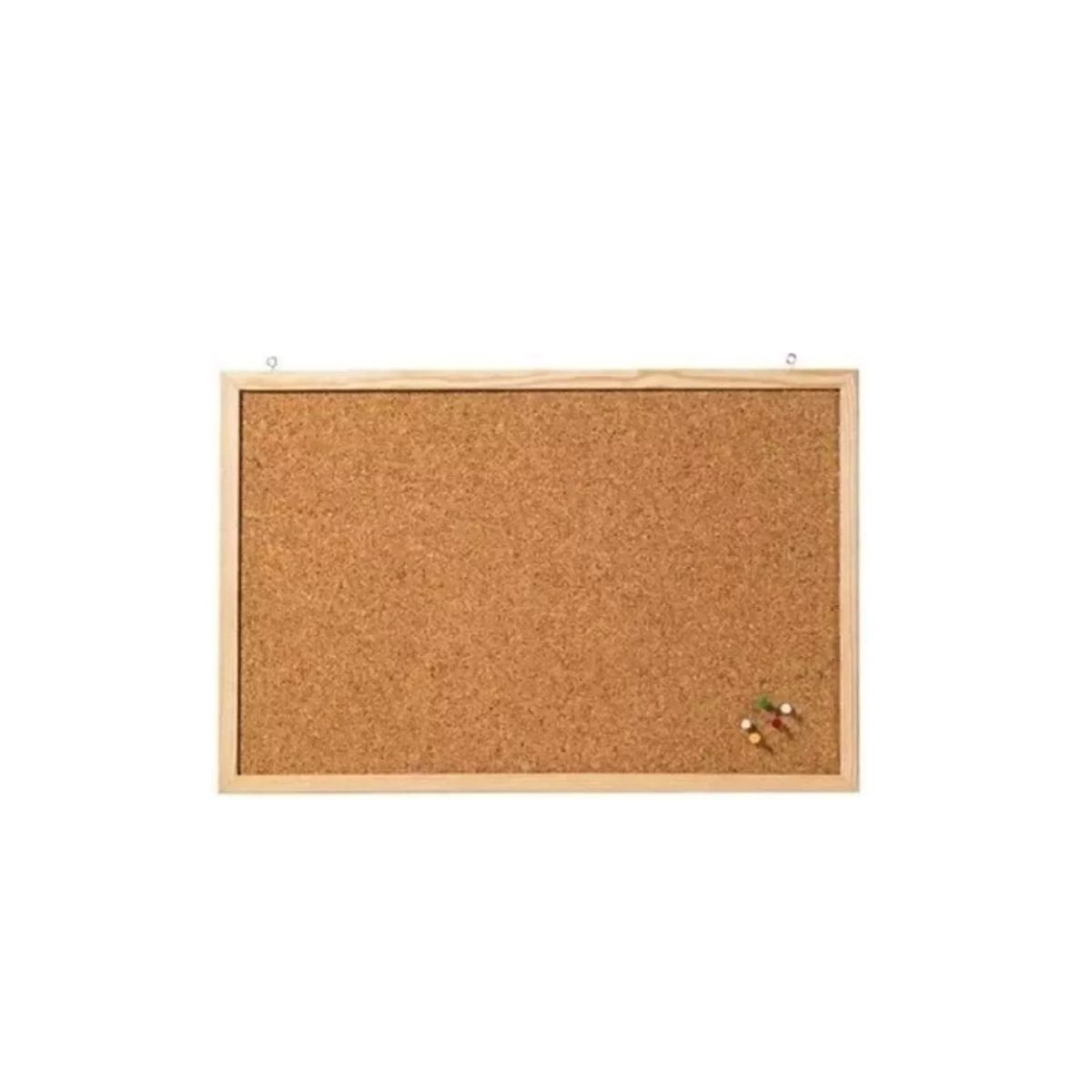 GENERICO - Pizarra Corcho 60x90 Borde Madera Resistente+Fijadores café