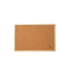 GENERICO - Pizarra Corcho 60x90 Borde Madera Resistente+Fijadores café