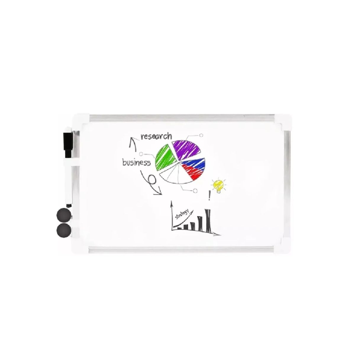 GENERICO - Pizarra Magnética Acrílica Aluminio Homeoffice Estudio Bco