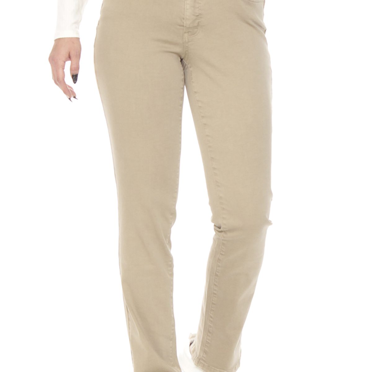 WADOS - PANTALON RECTO TIRO ALTO PRETINA MEDIA 2 BOTONES PUSH UP