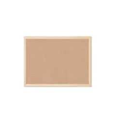 GENERICO - Pizarra Corcho 60x90 Borde Madera Premium+Pack Fijadores