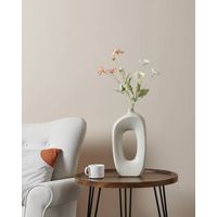 Adorno Jarrón Florero de cerámica IWATE Beige 41×21cm