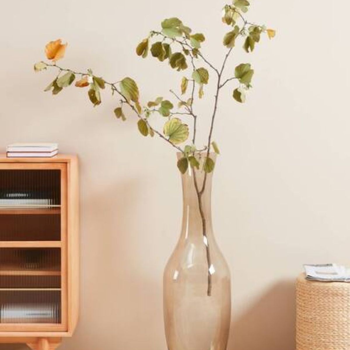 EGLO - Adorno Jarrón de vidrio LONGKALI marrón Transparente 100cm × 30cm