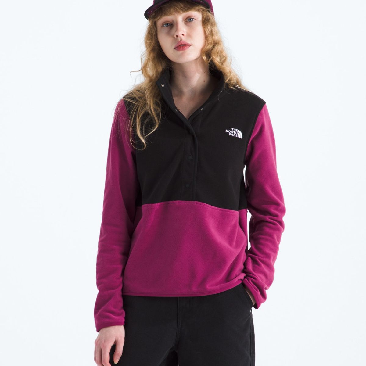 THE NORTH FACE - Polar Glacier ½ Snap Mujer Rosado