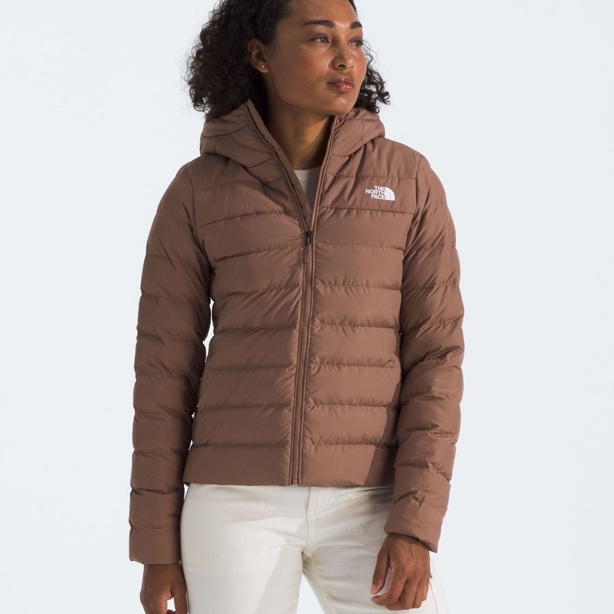 THE NORTH FACE - Chaqueta De Pluma Aconcagua 3 Hoodie Mujer Café Claro