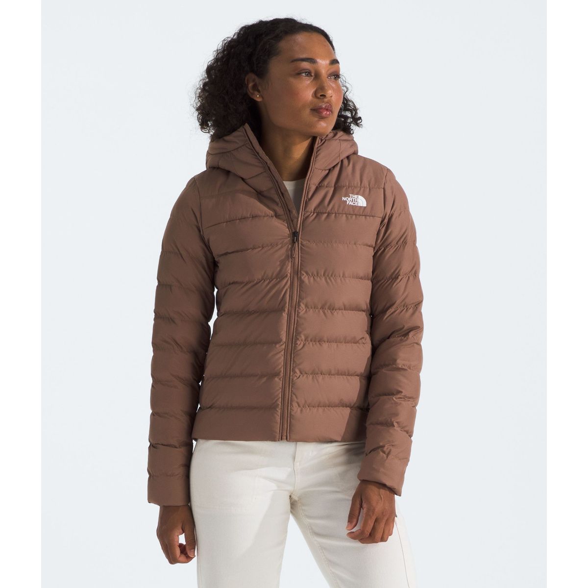 THE NORTH FACE - Chaqueta De Pluma Aconcagua 3 Hoodie Mujer Café Claro