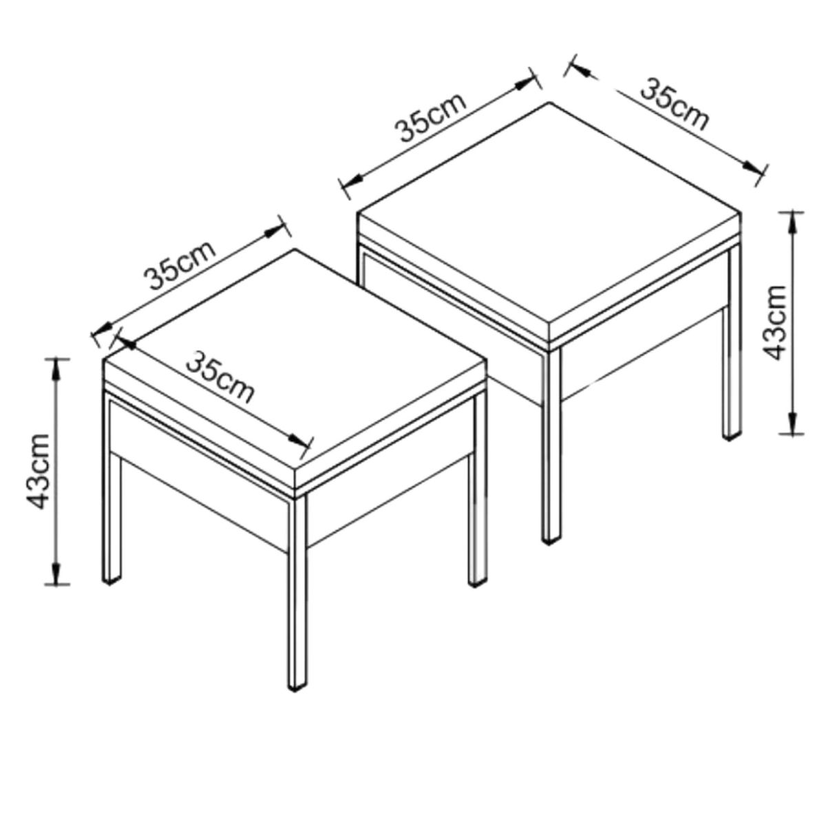 GENERICO - Taburete para terraza cojín impermeable PACK X2