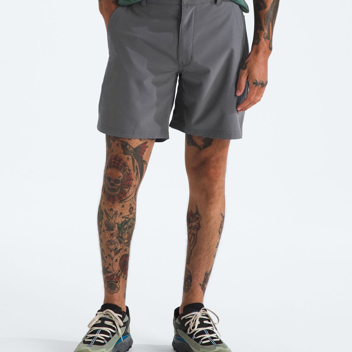 THE NORTH FACE - Short De Trekking Rolling Sun Packable Hombre Gris Oscuro