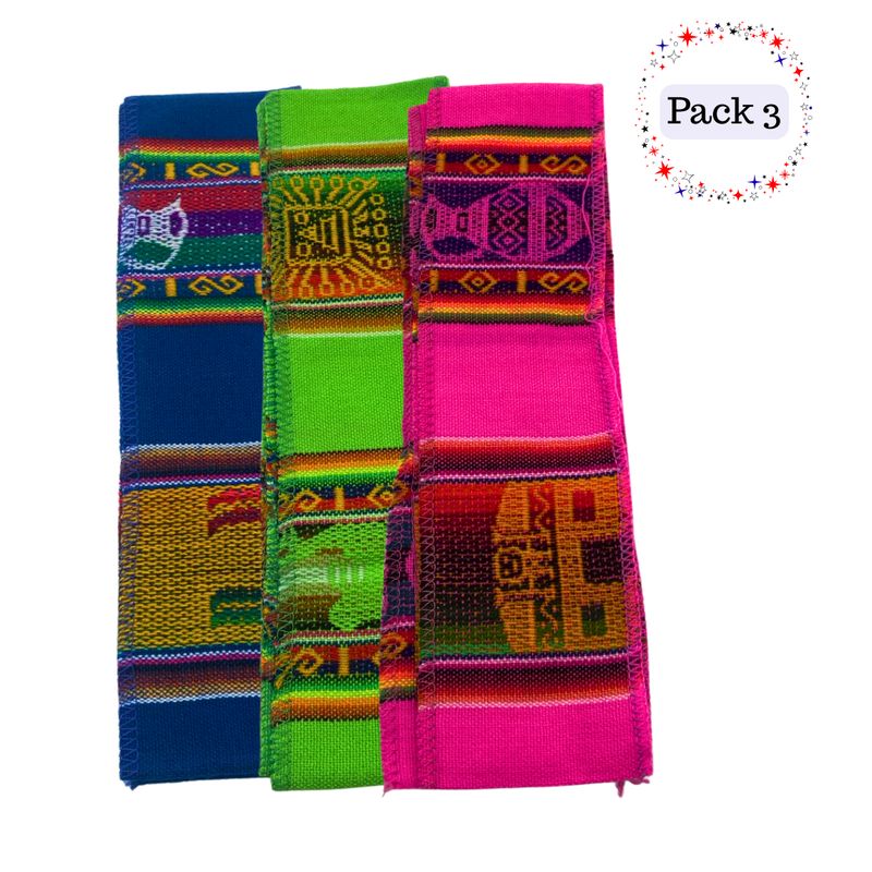 EKOL TACTICA MILITAR - Pack 3 Fajas Nortino Lana Para Bailes Típicos Chilenos Patrias