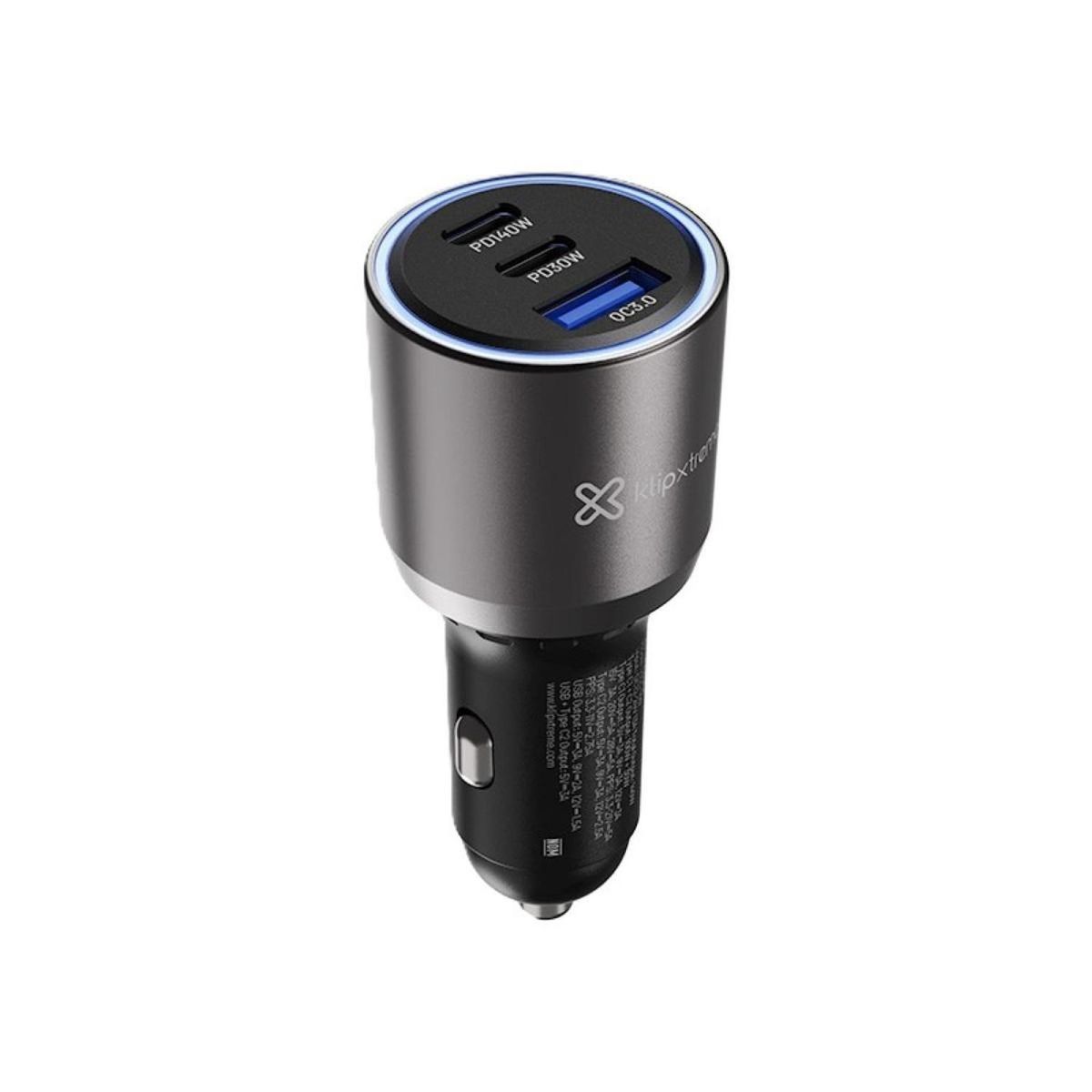 KLIP XTREME - Klip Xtreme Cargador de Auto PowerCar KCC-140 140 USB-C y USB-A 140W