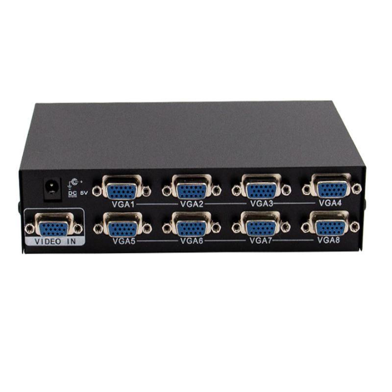 GENERICO - SPLITTER VGA AMPLIFICADOR 8 SALIDAS, 200MHZ.