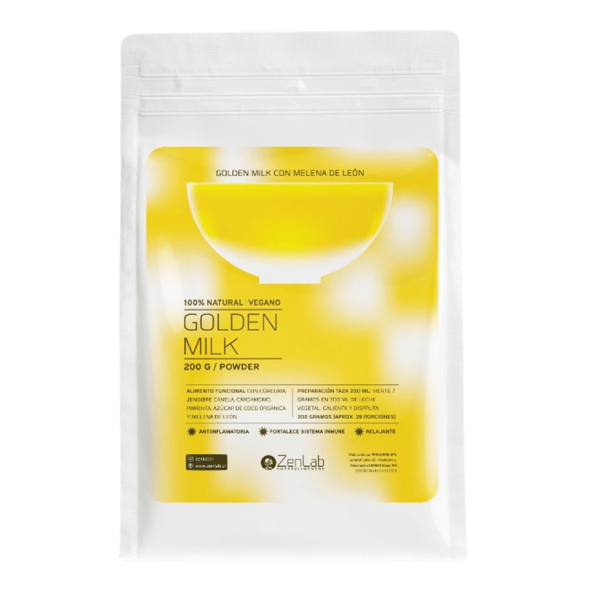 GENERICO - Golden Milk con Melena de León y Cúrcuma 200 g