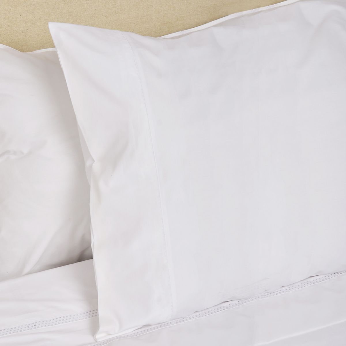 NINA HERRERA - Set Fundas Almohada Básica Blanco 220 Hilos 50x90cm