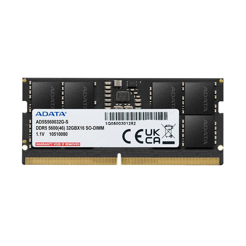 ADATA - Memoria RAM para Notebook ADATA 16GB DDR5 5600MTs SO-DIMM Black