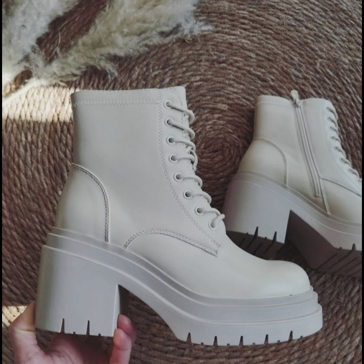 SNOOPY - Botin Mujer  color Beige  con Plataforma M400