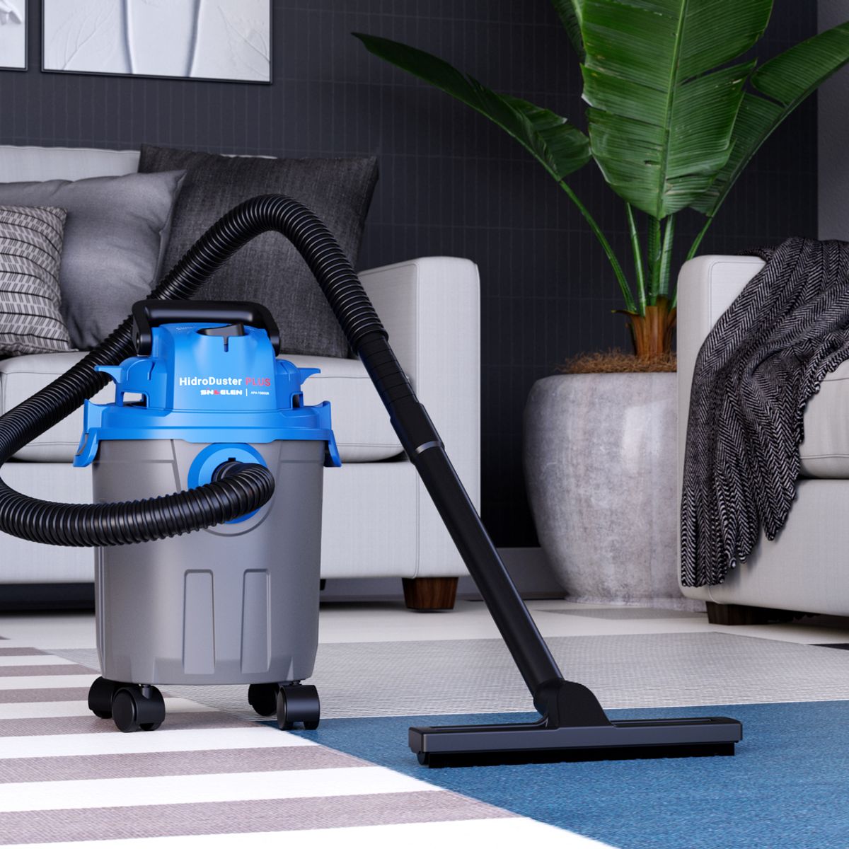 SINDELEN - Aspiradora de Polvo y Agua 12 Litros APA-1000GR