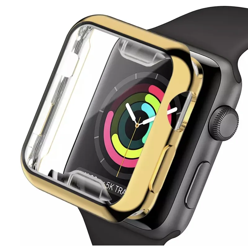 GENERICO - Protector Para Apple Watch Cerrados Metalizados 360° 42-44-45mm