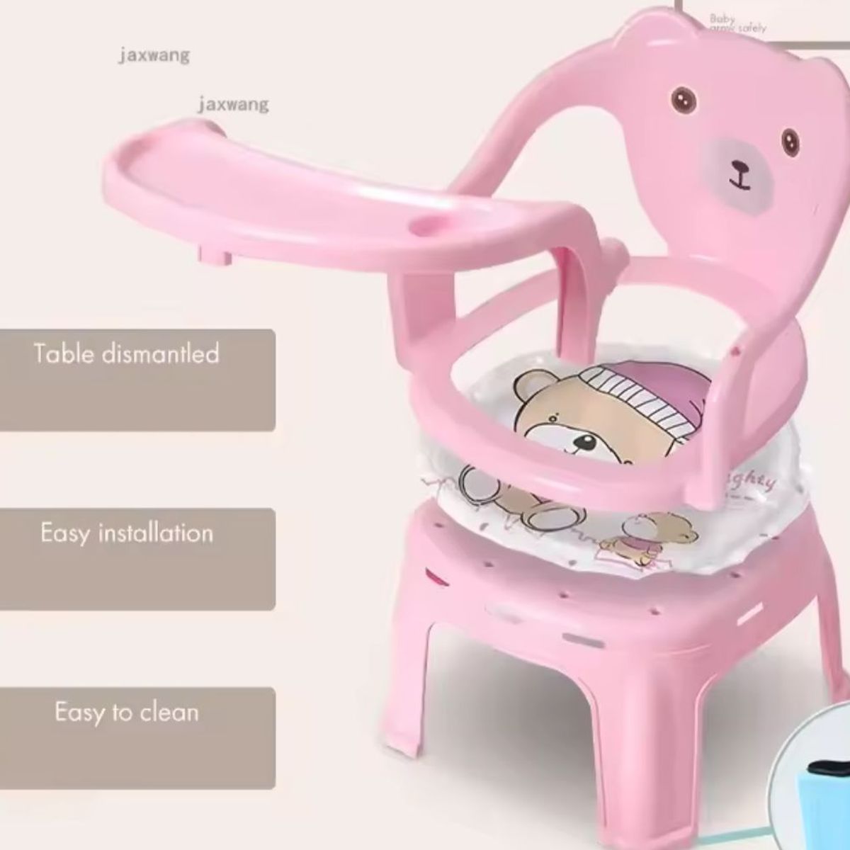 GENERICO - Silla Y Mesa De Bebé Y Niños Para Comer Portátil 2 En 1