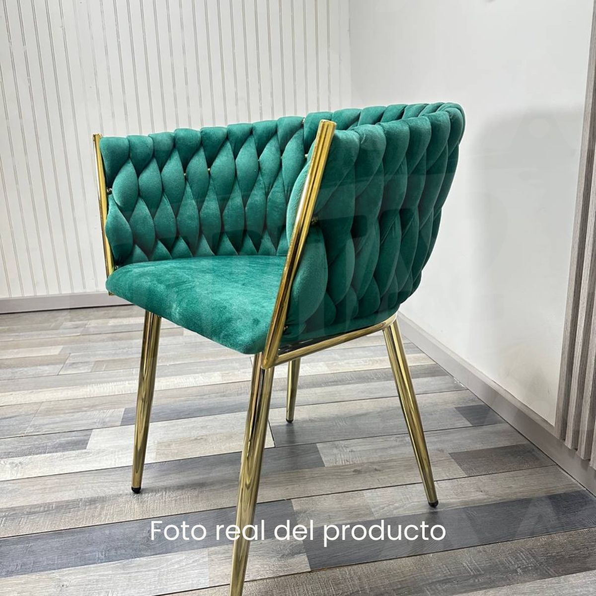 HABITA2 CHILE - Sitial poltrona queen verde patas doradas