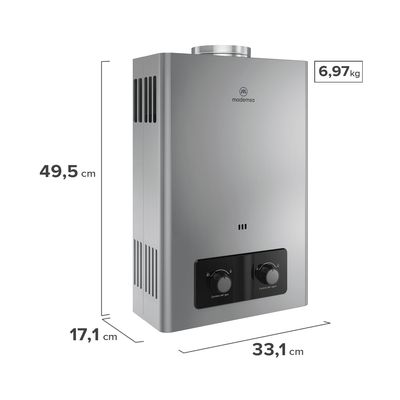 Imagen 2 del producto Calefont Gas Licuado 8 Litros Tiro Natural Ionizado CMN08G