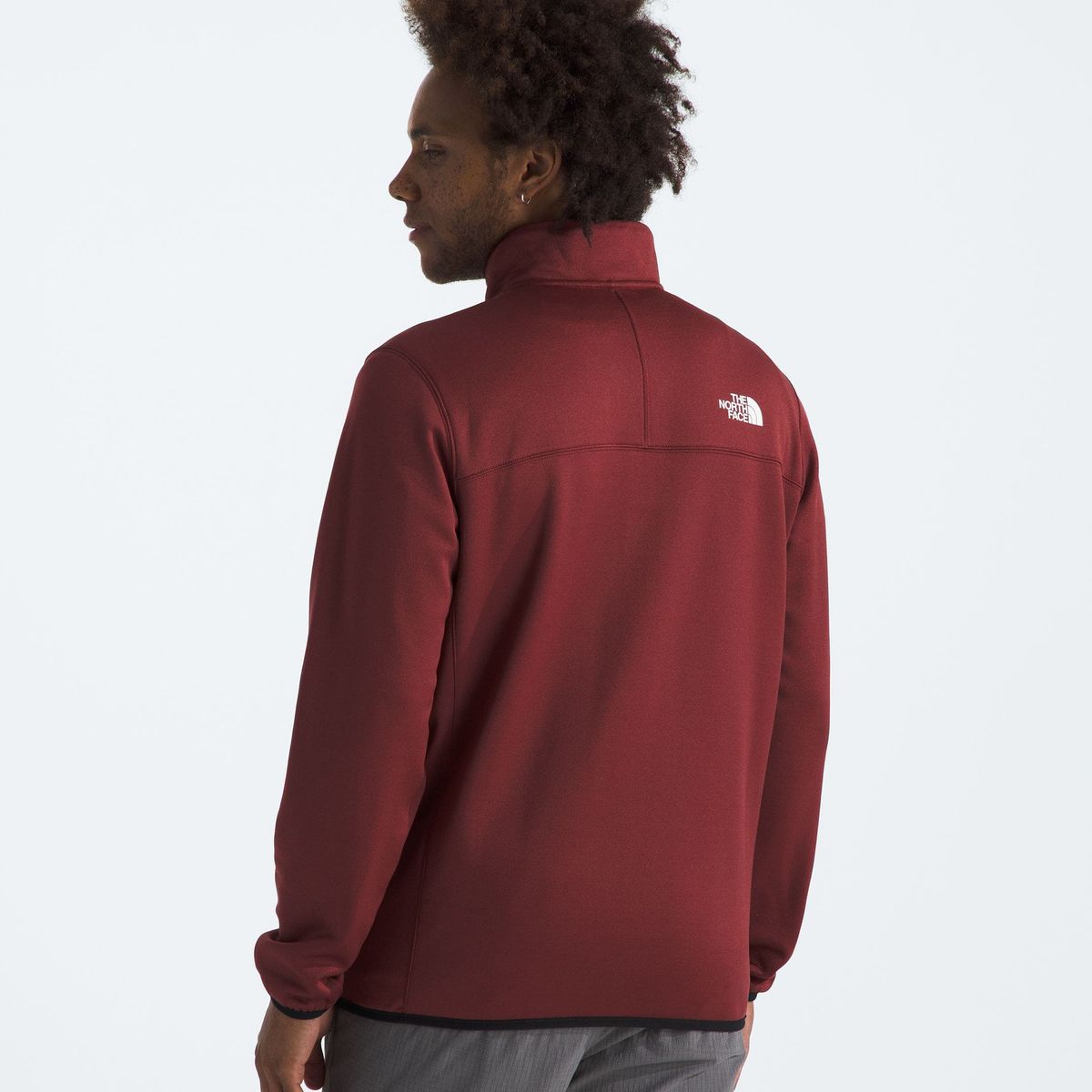 THE NORTH FACE - Polar Crest ¼ Zip Hombre Burdeo