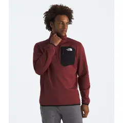 THE NORTH FACE - Polar Crest ¼ Zip Hombre Burdeo